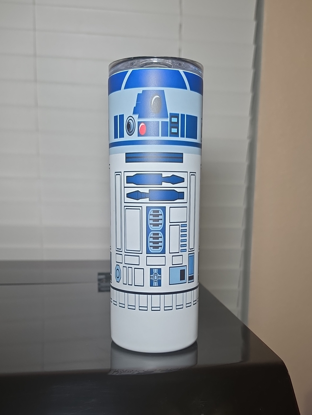 GLOW IN THE DARK 20oz Stainless SteelStar Wars R2-D2 Tall Tumbler - White & Blue